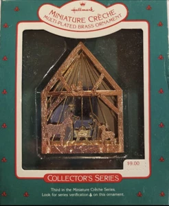 Punze Weihnachtsschmuck Miniatur Krippe Messing NEU 1987 Krippe religiös - Bild 1 von 2