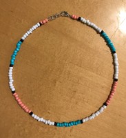 See Real Flowers Seed Sterling Silver Turquoise Coral Tiny Beaded Bracelet