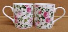Ivy Rose Pink Mugs Set 2 Balmoral Fine Bone China 9.5oz 275ml Cups Decorated Uk