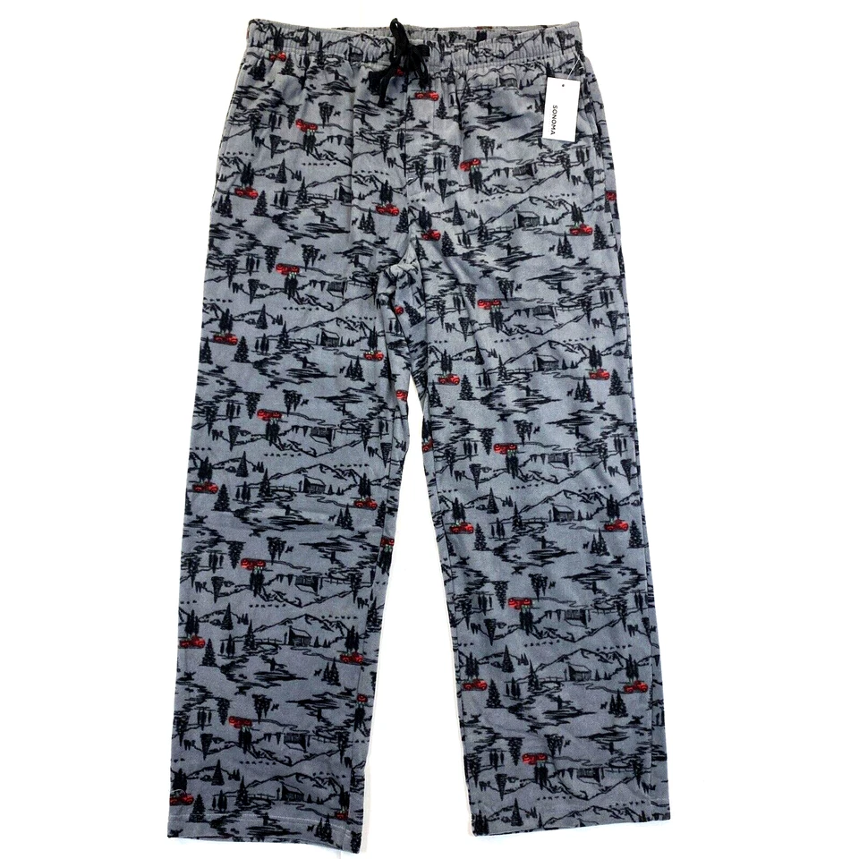 2 Pair Men's Sonoma Cotton Blend Pajama Lounge Pants 2XL / XXL