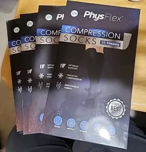 Compression Hosiery Or Compression Socks For Men or Women. 4 PAIR. Size L/XL - Picture 1 of 16