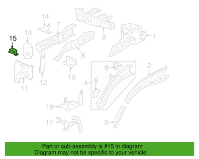 Honda 74181-TLA-A01 Front Side Frame Dynamic Damper 2017-2022 CR-V New, Genuine - Image 1 of 2