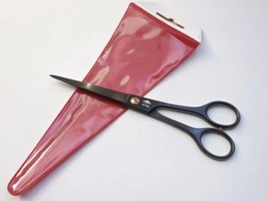 Haarschere DIAMOND EDGE Solingen 6,5" 16 cm by Dorko Vintage Barber shears Black - Picture 1 of 7