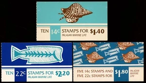 Palau - Sc# 75a, 76a & 76b - 3 Complete Booklets.  2017 SCV $31.00 - Picture 1 of 2