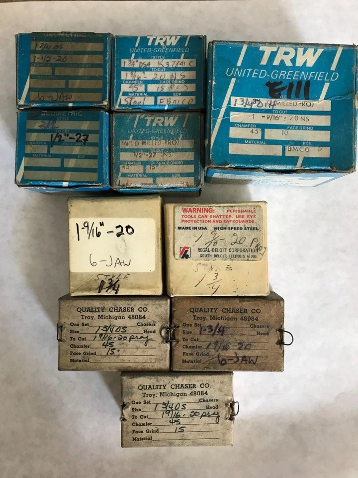 LOT TRW GEOMETRIC CHASERS 1/2"-27,1-9/16" NPT (FOR 1-3/4"DS HEAD) , ROOM5 - Image 1 of 1