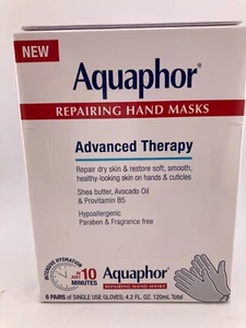 Aquaphor Repairing Hand Masks, Moisturizing Gloves for Dry Hands, 6 pairs - Picture 1 of 4