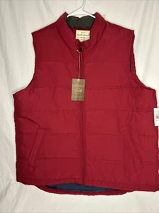 Weatherproof Vintage Mens Large Pomegranate Full Zip Vest - Picture 1 of 6