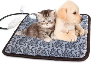 Adjustable Heating Pad for Cat Dog Pet Electric Heater Mat Warmer Bed Waterproof - Picture 1 of 14