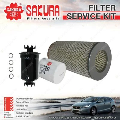 Sakura Oil Air Fuel Filter Service Kit for Toyota Hiace RZH103 RZH113 125 98-05 - image 1 of 2