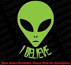 ET ALIEN UFO I BELIEVE Vinyl Decal DIE CUT for Phone/Bumper Car Window FY009