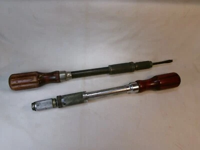 Vintage Craftsman BB and F Circled Spiral Ratcheting Push Screwdrivers ~ USA - Image 1 of 4