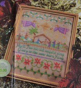 Cross Stitch Chart Only - 'Hark The Herald Angels' Christmas Nativity Sampler - Picture 1 of 1