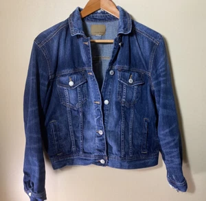 American Eagle Outfitters AE Distressed Women’s Denim Jean Jacket Size Medium - Picture 1 of 8