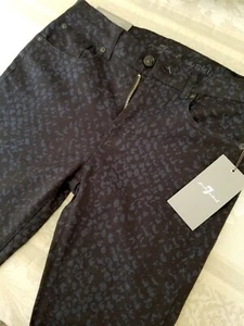 7 SEVEN FOR ALL MANKIND - Blue Black Skinny Legging Jeans Pants Girls Sz 14 NEW - Picture 1 of 11