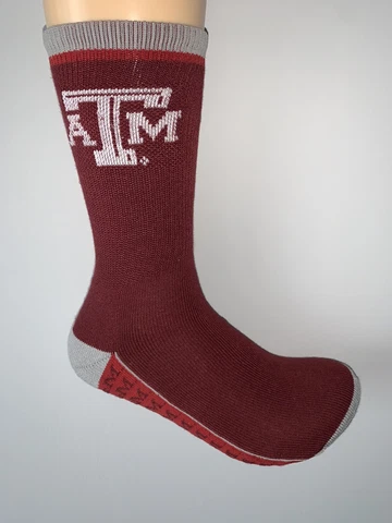 TEXAS A&M AGGIES NCAA COLLEGE BOTTOM LOGO  MID CREW LENGTH SOCKS MENS LARGE Cover