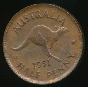 Australia 1951(p) Halfpenny 1/2d George VI - Uncirculated - Bild 1 von 3