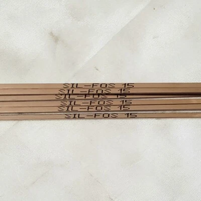 HARRIS Lucas Milhaupt Sil-Fos 15 15% Silver Brazing Alloy Rods HVAC Grade Qty. 6 Rods