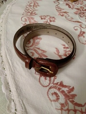 RINDLEDERGÜRTEL MADE EN FRANCE PYTHON PRÄGUNG BRAUN  - Bild 1 von 4