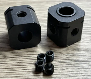 STEEL Wheel Squares (WIDE) For Duratrax Firehammer MT Smartech Carson FG 1/5 RC - Picture 1 of 5