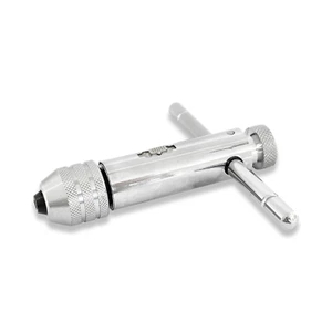 RATSCHENGEWINDEBOHRERSCHLÜSSEL UMSCHALTBAR FÜR GEWINDEBOHRER 5/32" - 1/4" VERCHROMT VON RDGTOOLS - Bild 1 von 3