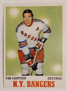 TIM HORTON 1970-71 TOPPS #59 NEW YORK RANGERS EXCELLENT++ * SEE PHOTOS * A2 - Picture 1 of 2