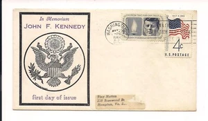 FDC USA 1964 In Memorium John F. Kennedy - First day of Issue - 4 cent + 5 cent - Picture 1 of 2