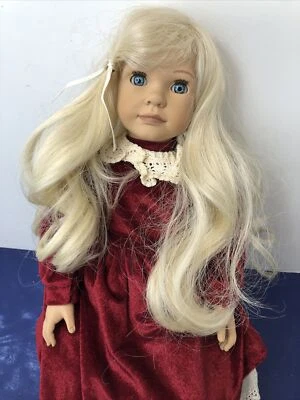 "Muñeca Heidi Ott de 18"" Best Friends chica rubia ojos azules dormir vinilo y tela #o" Foto 1 de 4