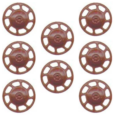 NEW Kadee Universal Brake Wheel Red Oxide (8) Freight Car Detail Part HO Scale - Image 1 of 2