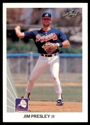 1990 Leaf Jim Presley Atlanta Braves #277 - Image 1 of 2