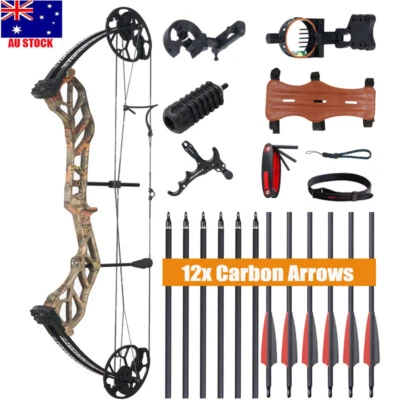 19-70lbs Adjustable Hunting Compound Bow Set 320FPS for Archery RH Shooting - image 1 of 4