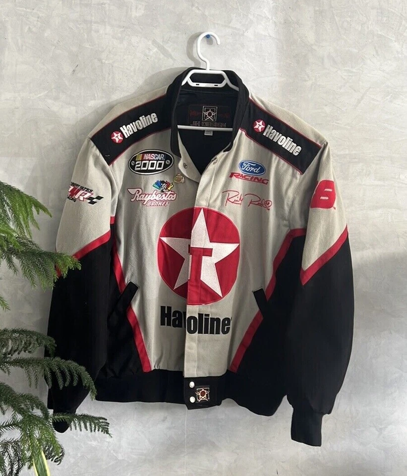 RARE Vintage JH Design Apparel Havoline Nascar 2000 Men's Cotton Jacket Size 2xl - Image 1 of 4