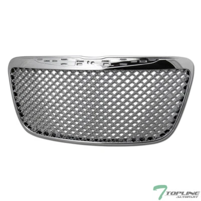 Topline For 2011-2014 Chrysler 300/300C Mesh Front Hood Bumper Grille - Chrome Foto 1 de 4