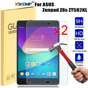 2Pcs ASUS ZenPad Z10 ZT500KL Z8s ZT582KL Tempered Glass Screen Protector Cover - Picture 1 of 15