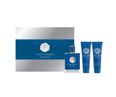 Vince Camuto Homme EDT 3 piezas. Set de regalo - Spray de 3,4 oz, gel de ducha, bálsamo posterior - NUEVO Foto 1 de 4