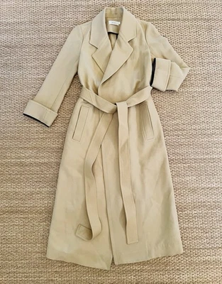 A.LC. Abrigo largo midi envolvente de lana camel con cinturón talla 0 Foto 1 de 4