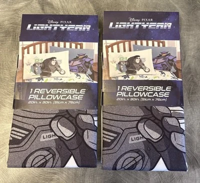 "NUEVO - Par de fundas de almohada reversibles Disney Pixar Buzz Lightyear 20"" x 30""" Foto 1 de 4