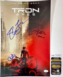 Greta Lee &  Arturo Castro +1 Cast  Signed Tron Ares 11x17 Movie Poster JSA COA - Picture 1 of 5