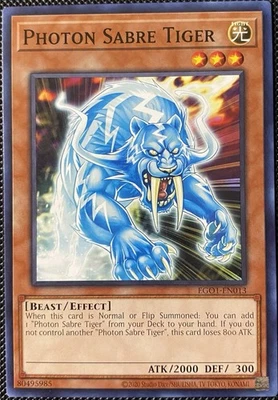 Photon Sabre Tiger EGO1-EN013 Egyptian God Deck: Obelisk the Tormentor Yugioh - Image 1 of 2