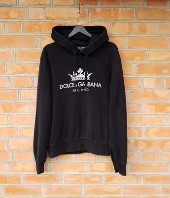 D&G Dolce and Gabbana Sudadera con Capucha Pullover Hecho en Italia Talla 46 Foto 1 de 4