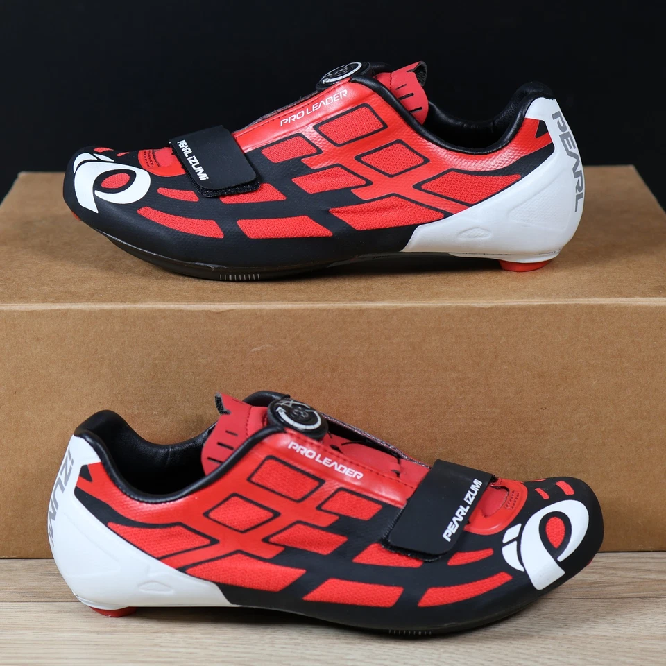 Pearl Izumi Pro Leader II Zapatos de Ciclismo de Carretera EU 38 Rojo Negro Carbono BOA 3 Pernos Foto 1 de 4