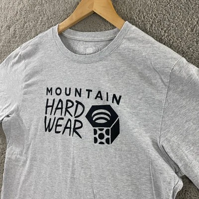Mountain Hardwear Logo T-Shirt Mens Large Gray Short Sleeve Cotton Stretch Crew - Image 1 of 4