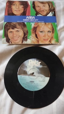 ABBA - SUMMER NIGHT CITY - MEDLEY - POLAR POS 1239 - PIC COVER - SWEDISH - NM - Image 1 of 4