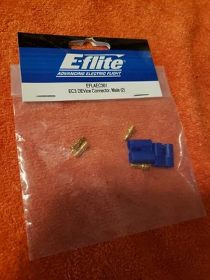 E-flite EFLAEC301 - EC3 Device Connector - Male (2) - New - JT25 - Image 1 of 4