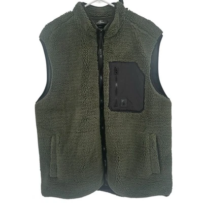 Volcom Highvi Vest Sherpa Fleece Green Skateboarding Surf Men's XL - Image 1 of 4