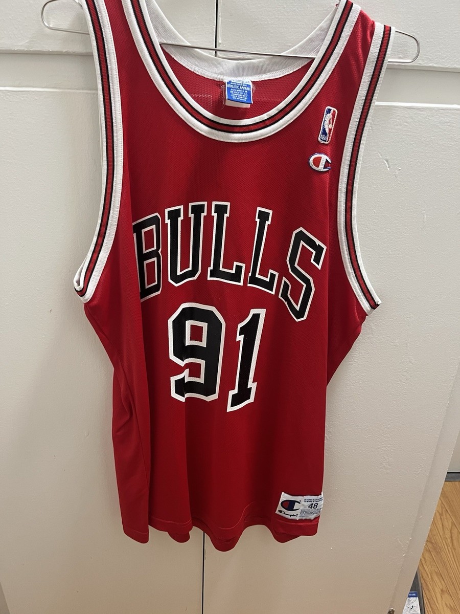 Champion BULLS ロッドマン　ジャージ　48 BJ ARMSTRONG Champion CHICAGO BULLS Red Jersey 48 NBA Rodman