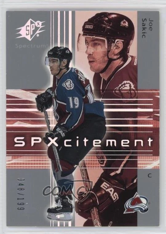 2002-03 SPx Spectrum Silver /199 Joe Sakic #83 HOF - Image 1 of 2