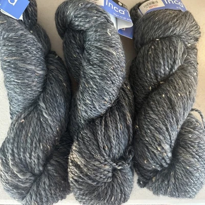 HILO TWEED BERROCO INCA, 3 madejas color 8963 lote de tinte 192045 azul marino Foto 1 de 4