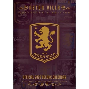 2026 Calendar Aston Villa FC Month to View Football A3 Deluxe Calendar - Picture 1 of 7