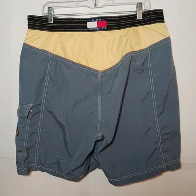 Vintage Tommy Hilfiger Mens Swim Boardshorts Sz XL Nylon Colorblock 1990s - Image 1 of 4