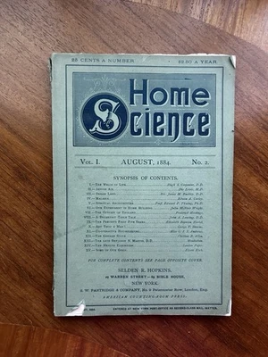 Home Science 1884 Antique Home Economics Domestic Housekeeping Magazine Foto 1 de 4